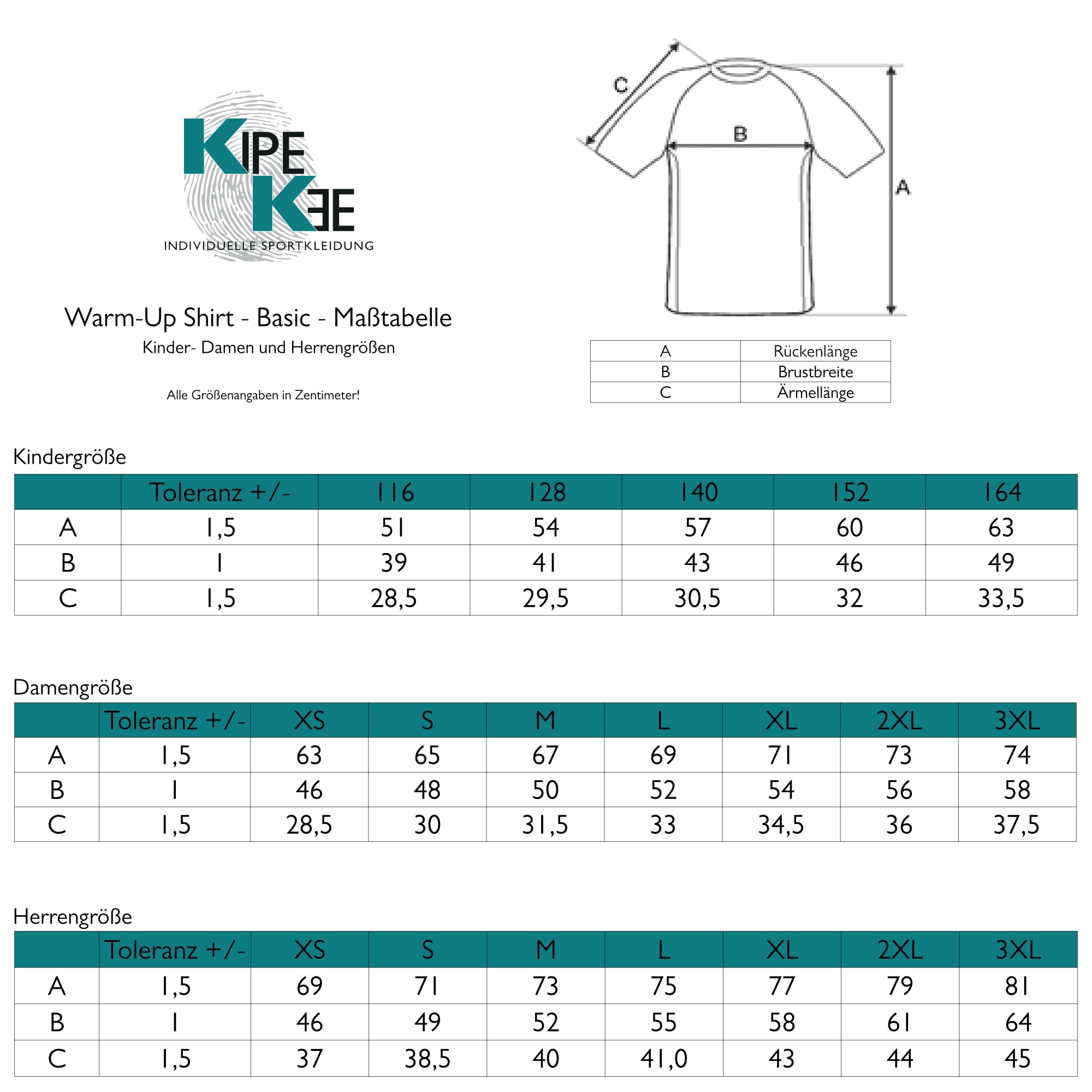 Warm Up Kurzarm - Basic | Herren, Damen & Kinder
