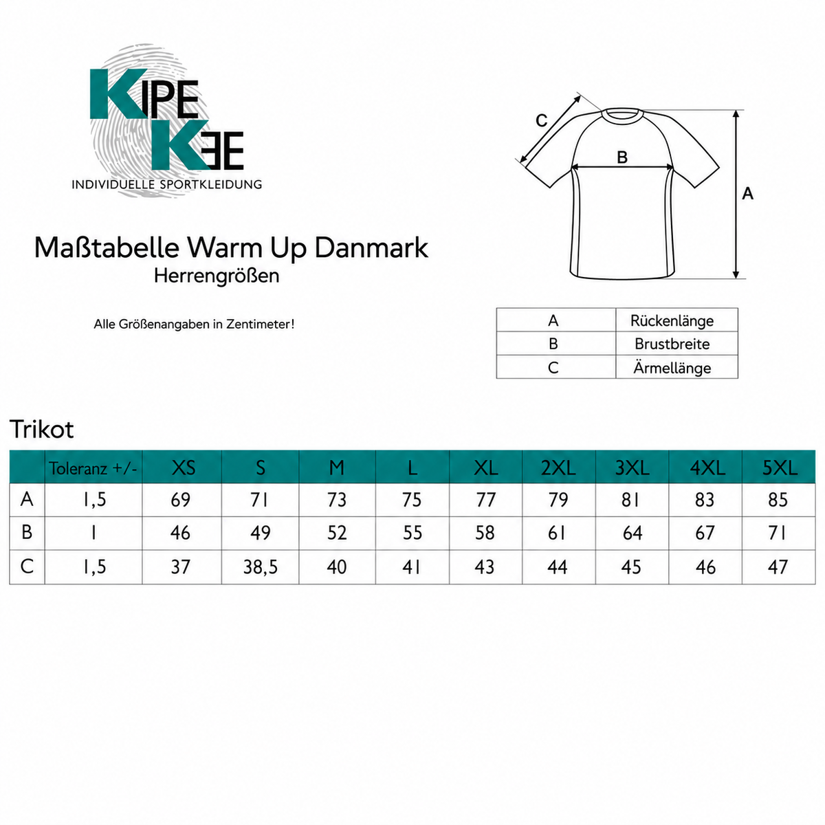 Warm Up - Danmark V-Neck | Herren, Kinder